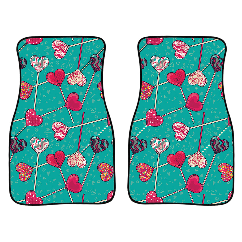 Retro Lollipop Pattern Print Front Car Floor Mats