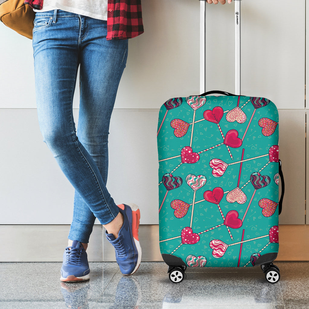 Retro Lollipop Pattern Print Luggage Cover