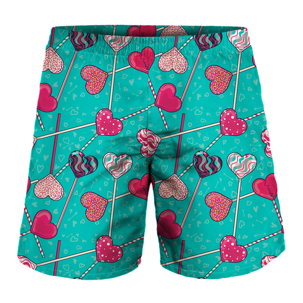 Retro Lollipop Pattern Print Men's Shorts