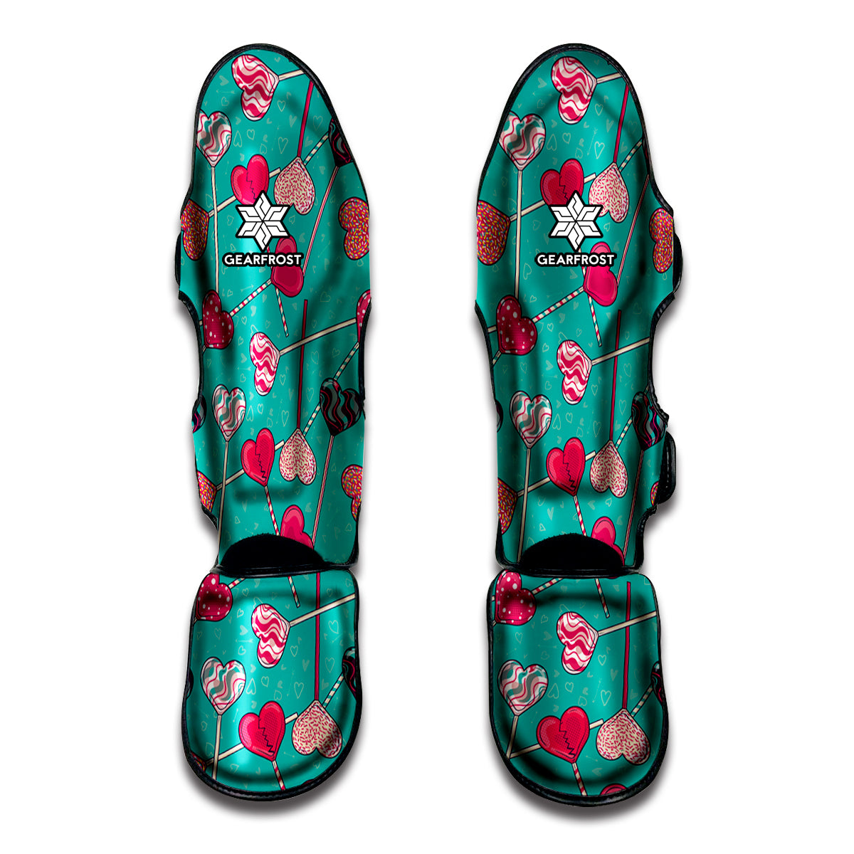 Retro Lollipop Pattern Print Muay Thai Shin Guards