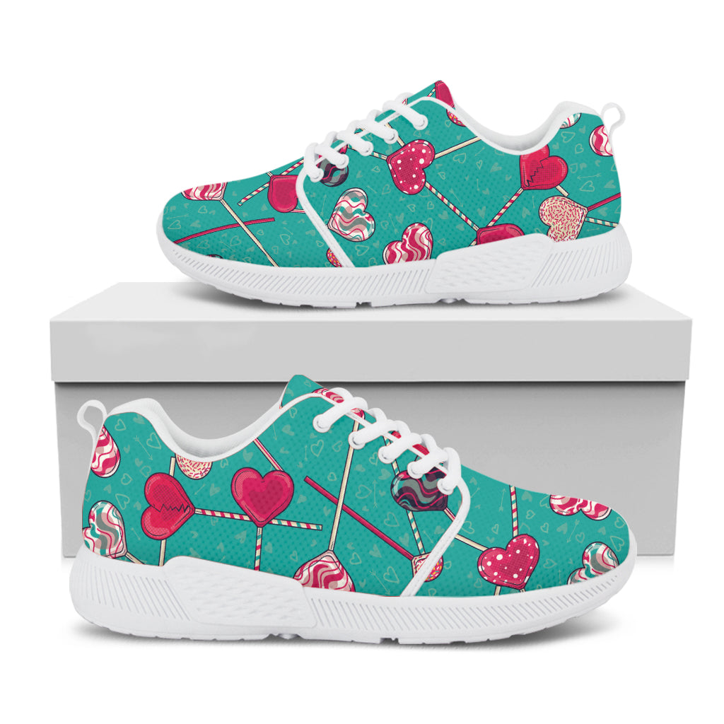 Retro Lollipop Pattern Print White Athletic Shoes