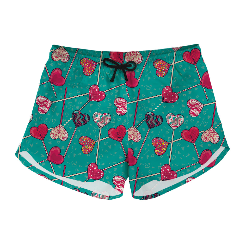 Retro Lollipop Pattern Print Women's Shorts