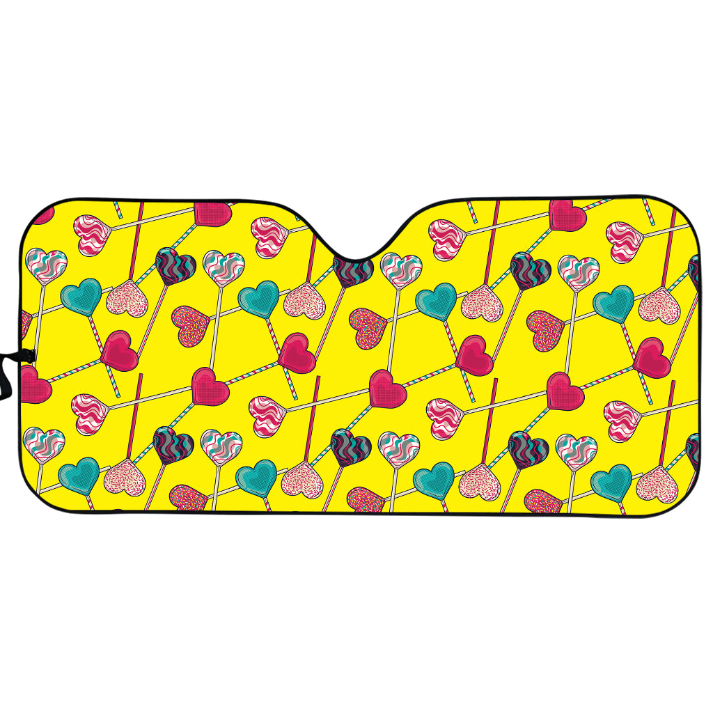 Retro Lollipop Print Car Sun Shade