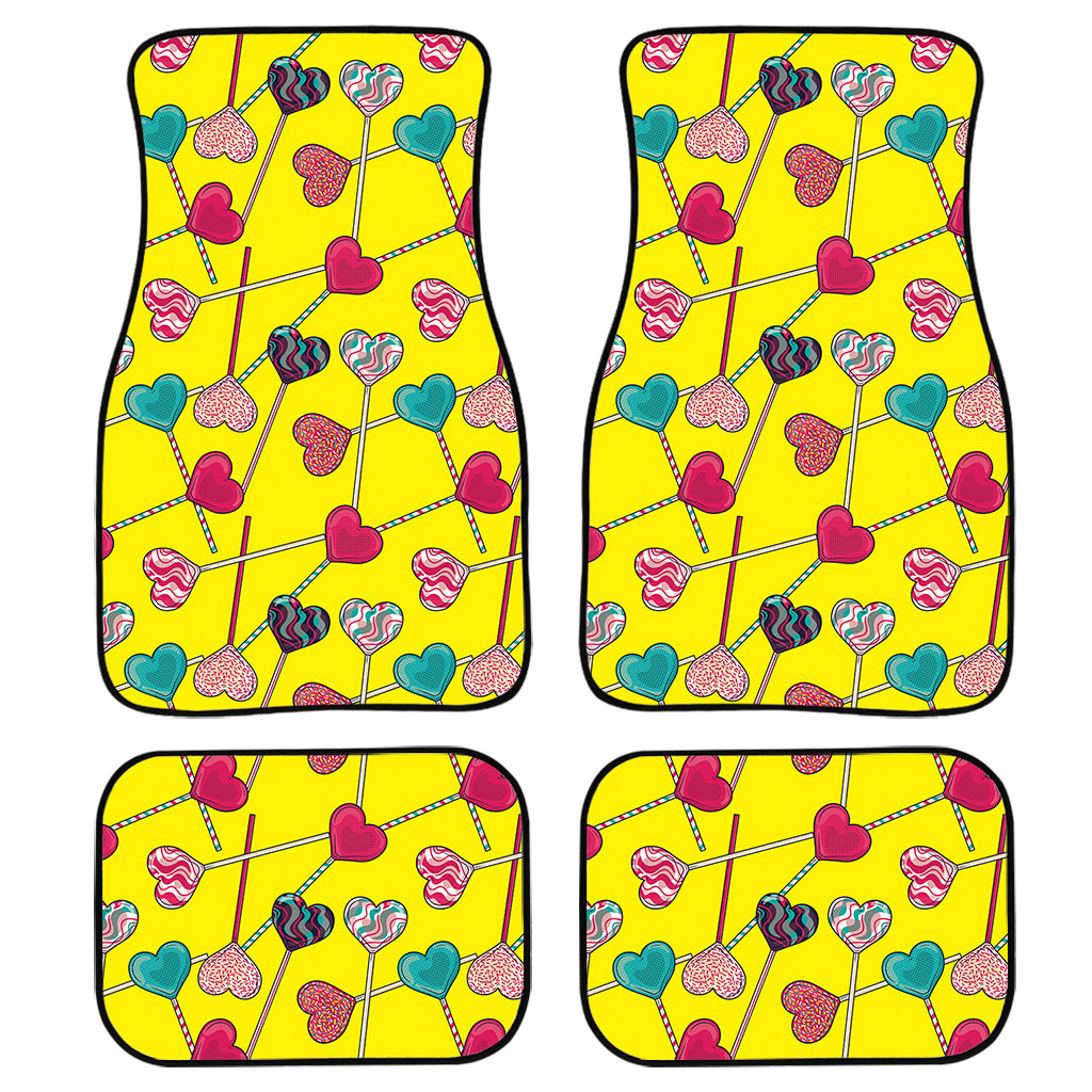 Retro Lollipop Print Front and Back Car Floor Mats