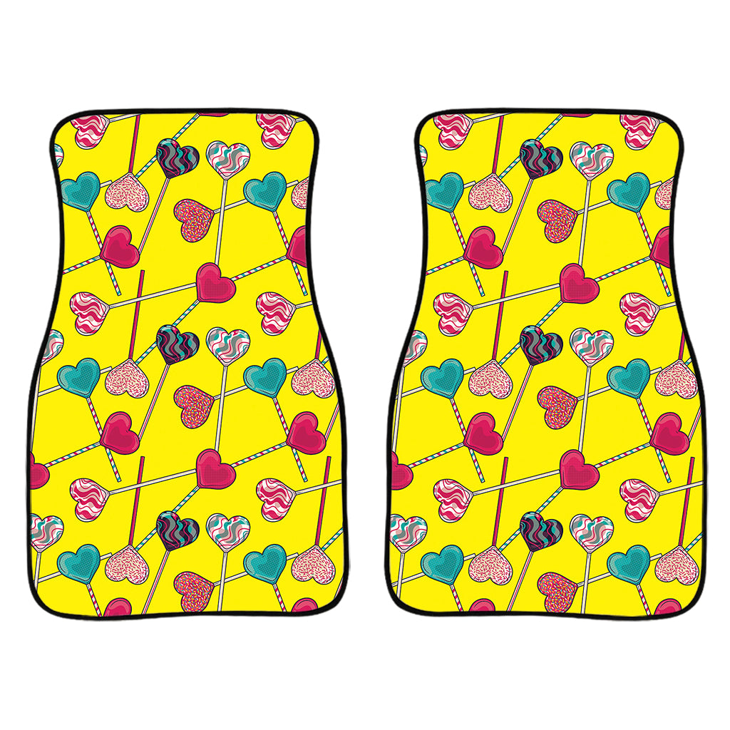 Retro Lollipop Print Front Car Floor Mats