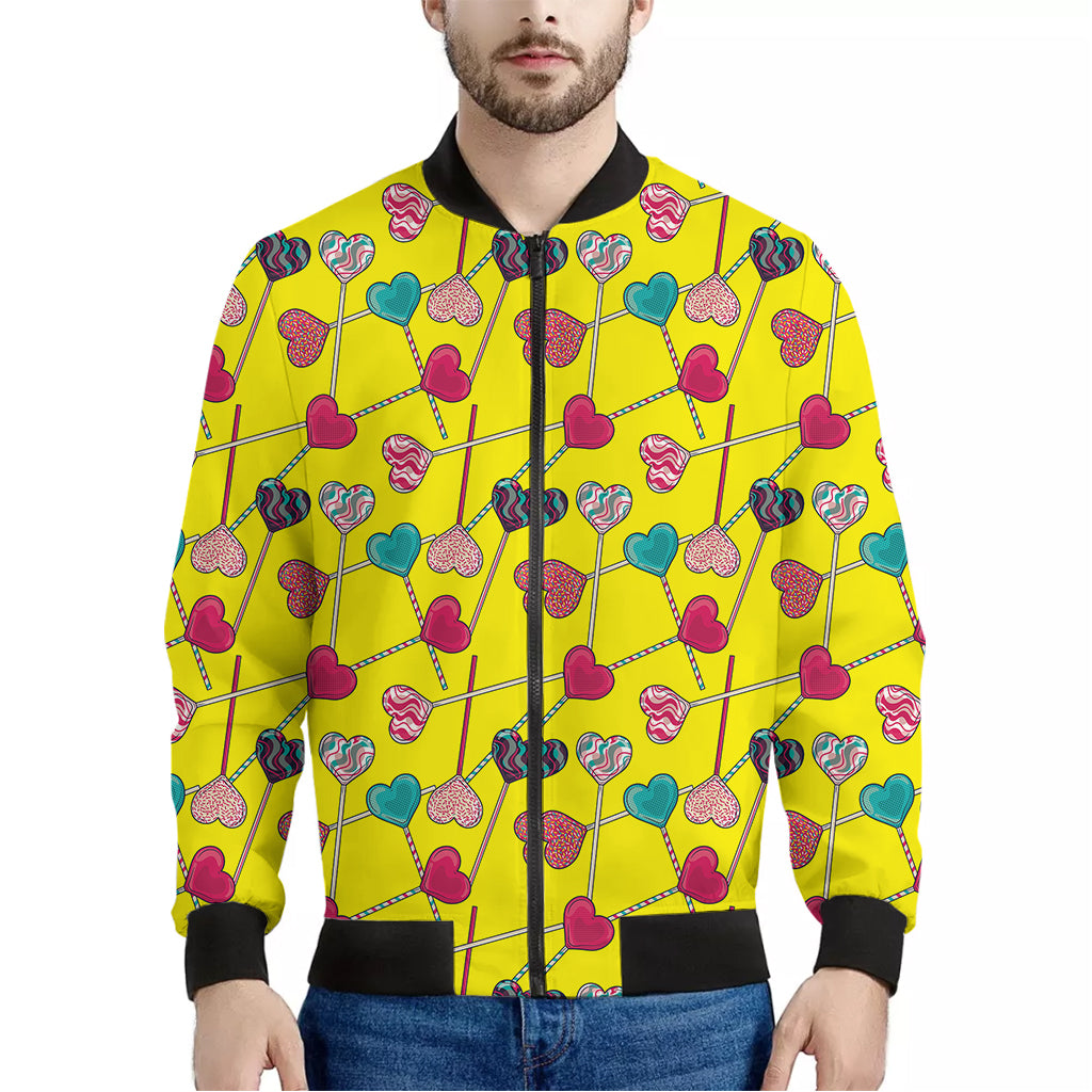 Retro Lollipop Print Men's Bomber Jacket