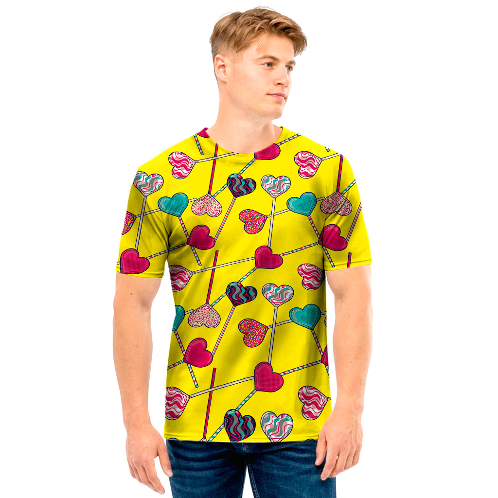 Retro Lollipop Print Men's T-Shirt