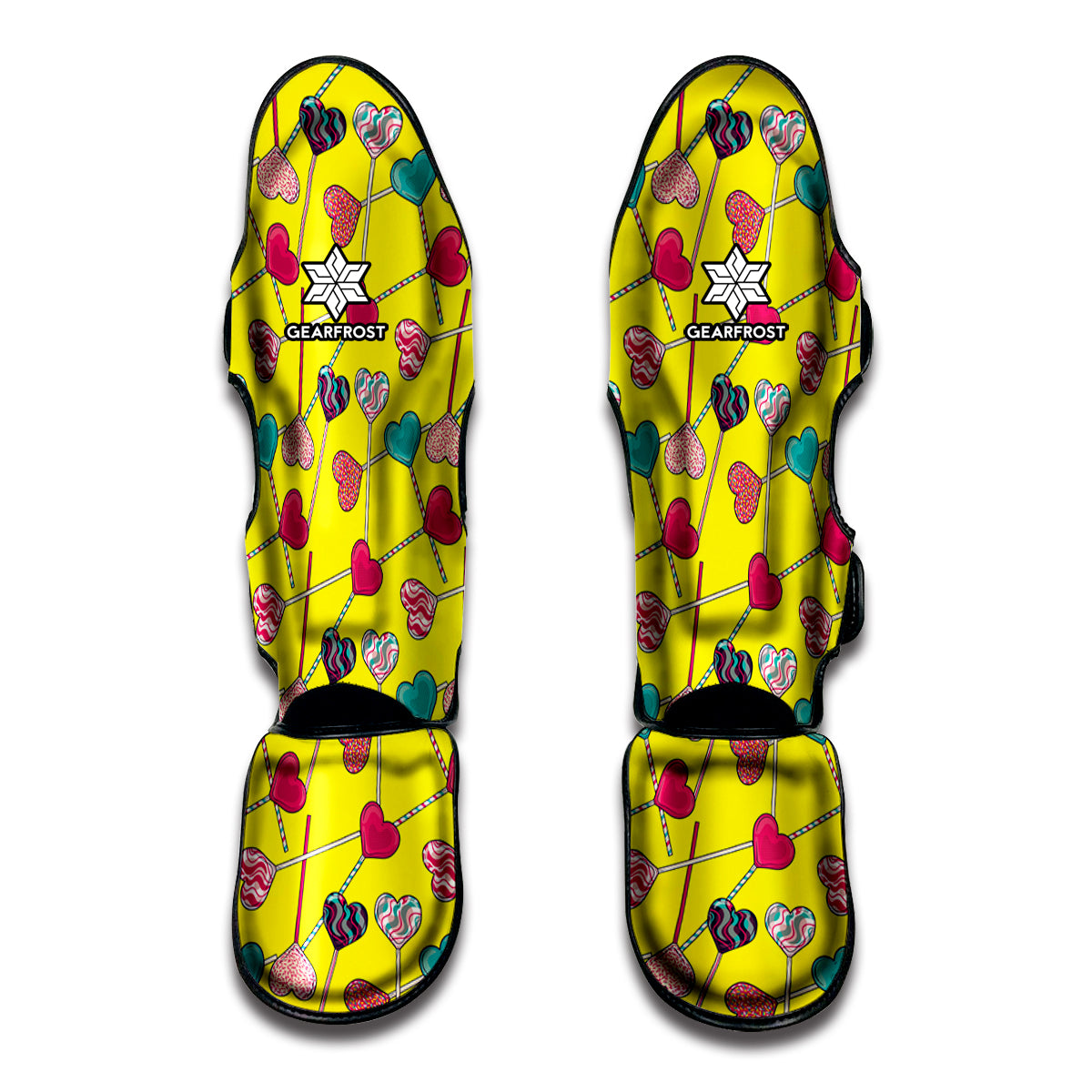 Retro Lollipop Print Muay Thai Shin Guards