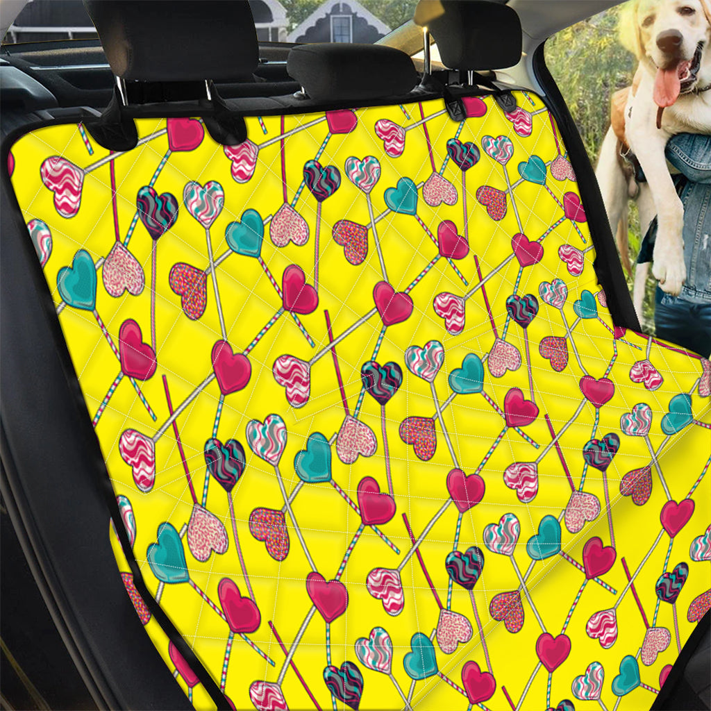 Retro Lollipop Print Pet Car Back Seat Cover