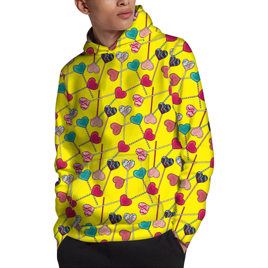 Retro Lollipop Print Pullover Hoodie