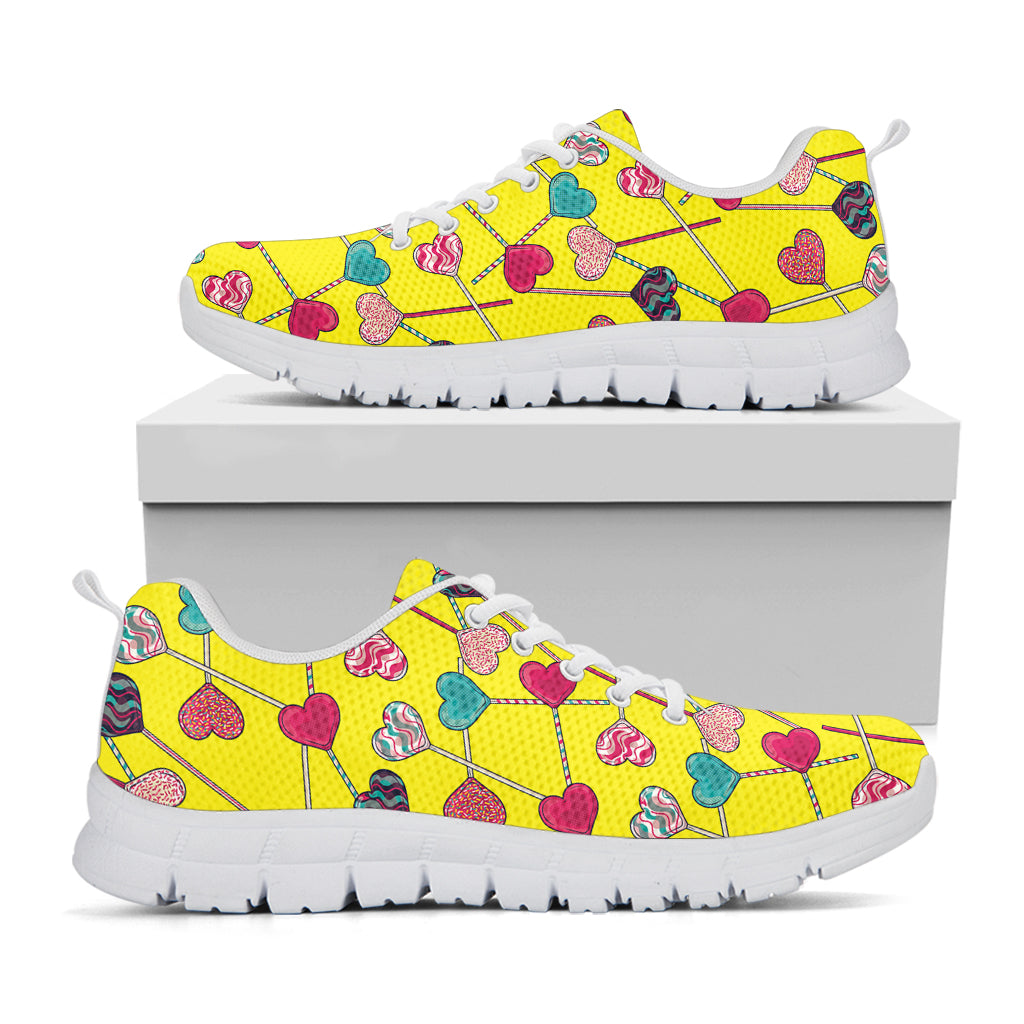 Retro Lollipop Print White Sneakers