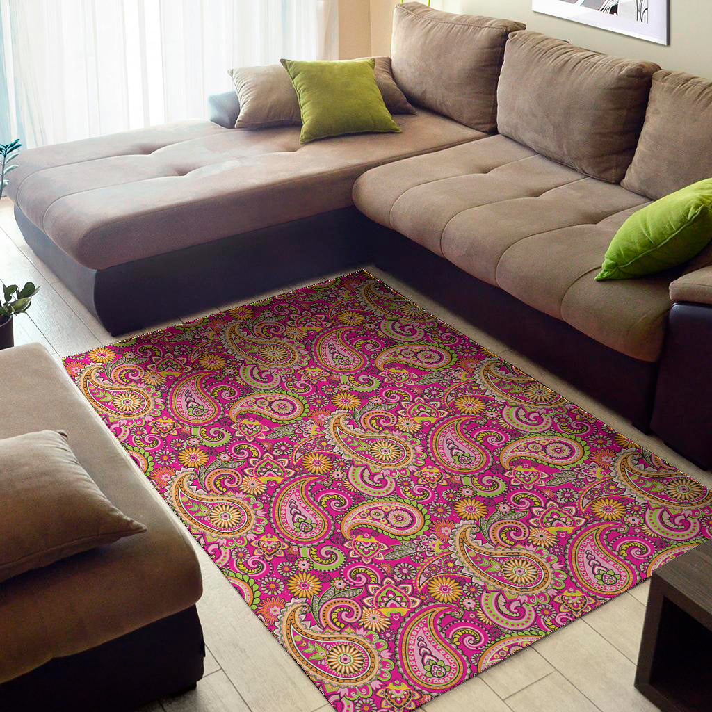 Retro Paisley Pattern Print Area Rug