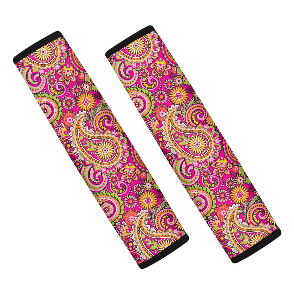 Retro Paisley Pattern Print Car Seat Belt Covers