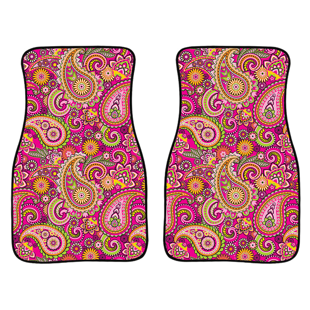 Retro Paisley Pattern Print Front Car Floor Mats