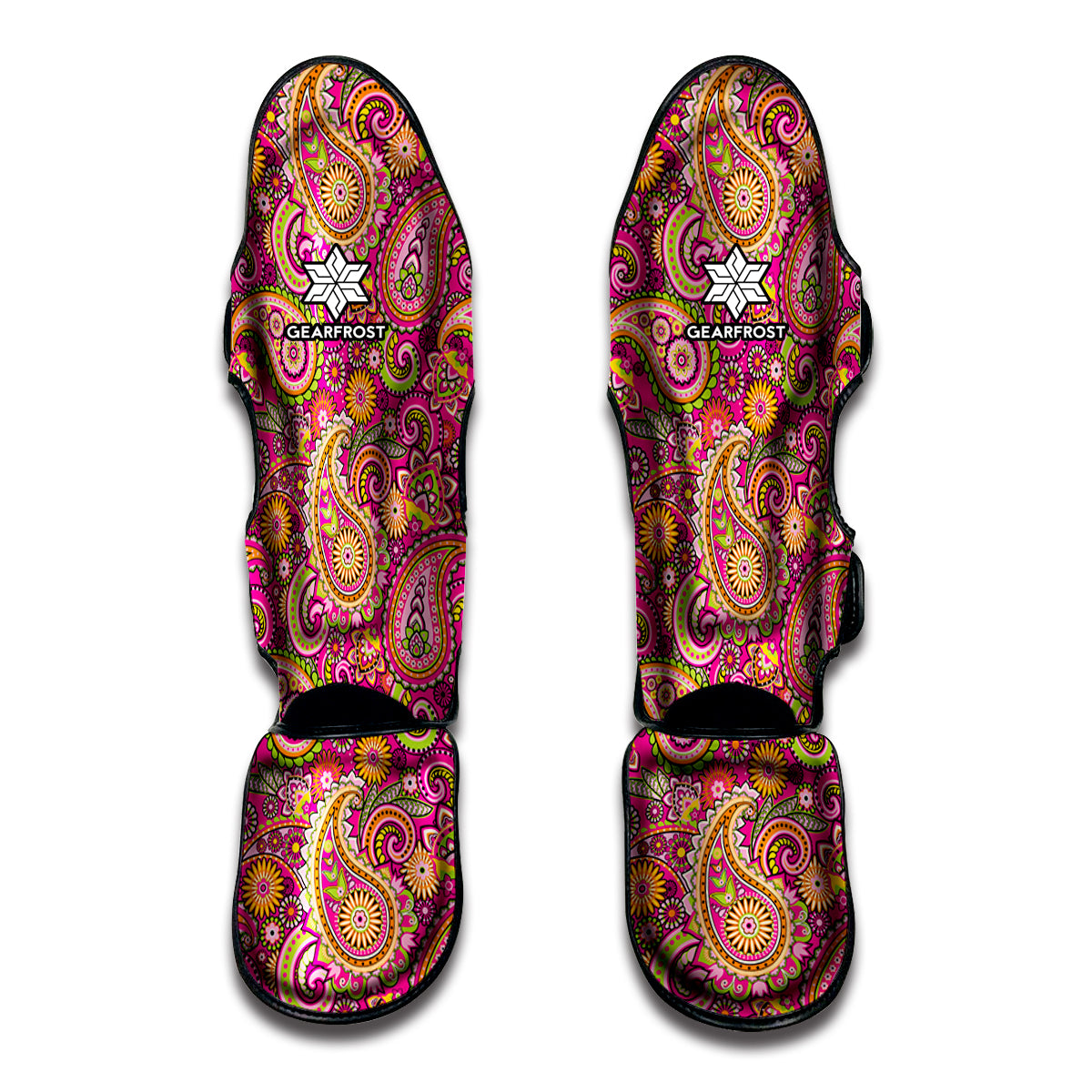 Retro Paisley Pattern Print Muay Thai Shin Guards