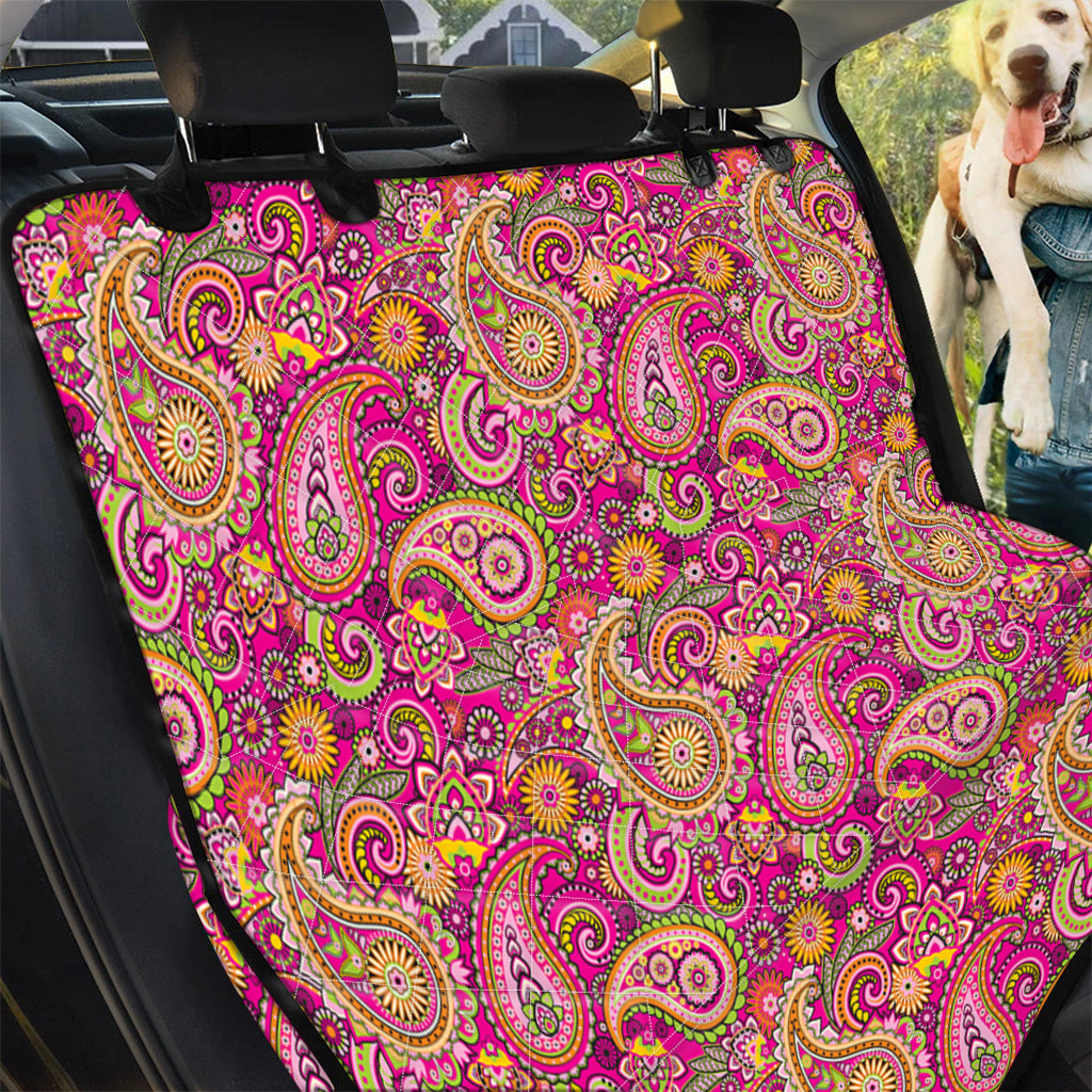 Retro Paisley Pattern Print Pet Car Back Seat Cover