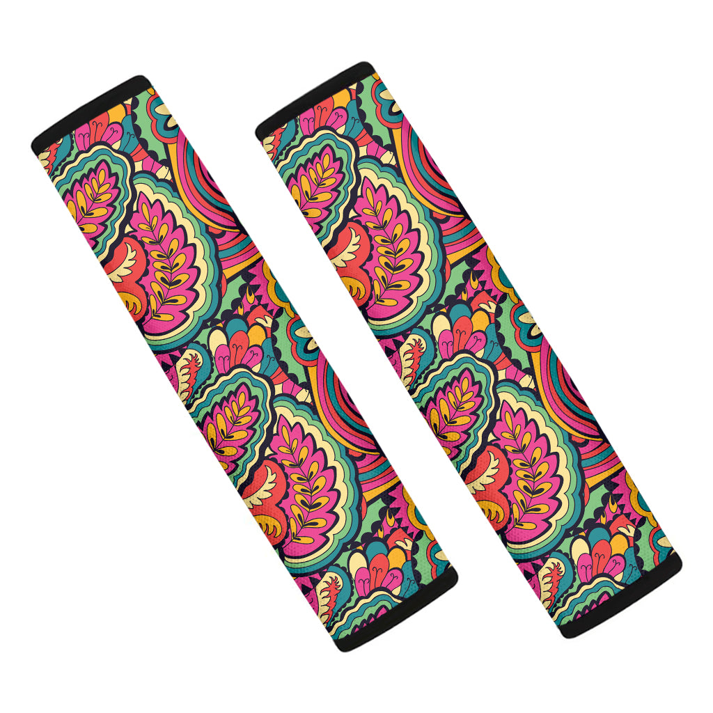 Retro Psychedelic Hippie Pattern Print Car Seat Belt Covers