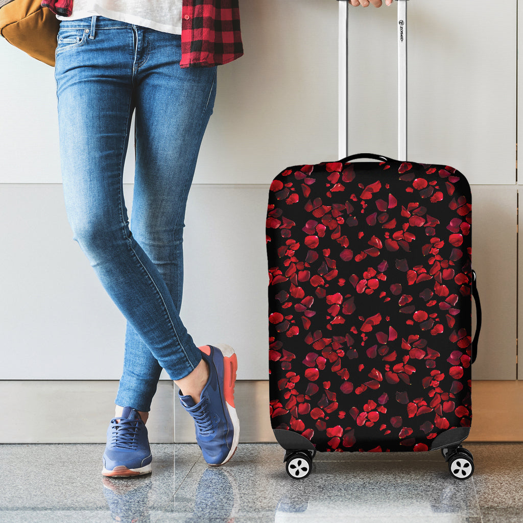 Rose Petals Pattern Print Luggage Cover