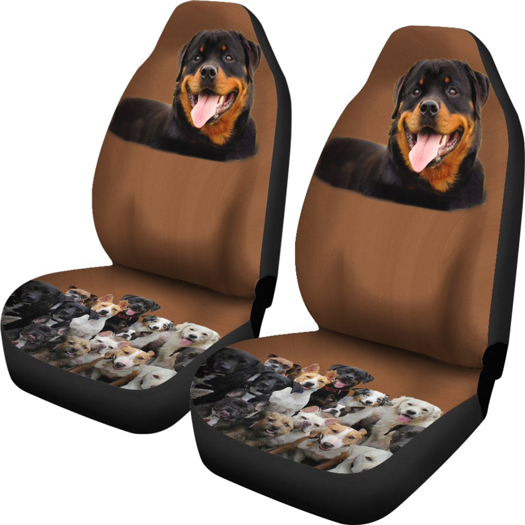 Rottweiler And Friends Universal Fit Car Seat Covers