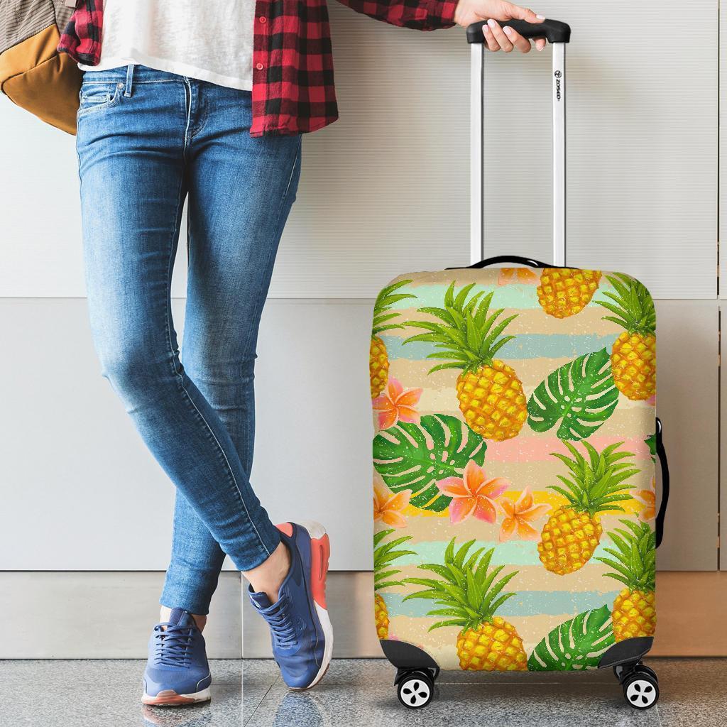 Sand Beach Pineapple Pattern Print Luggage Cover