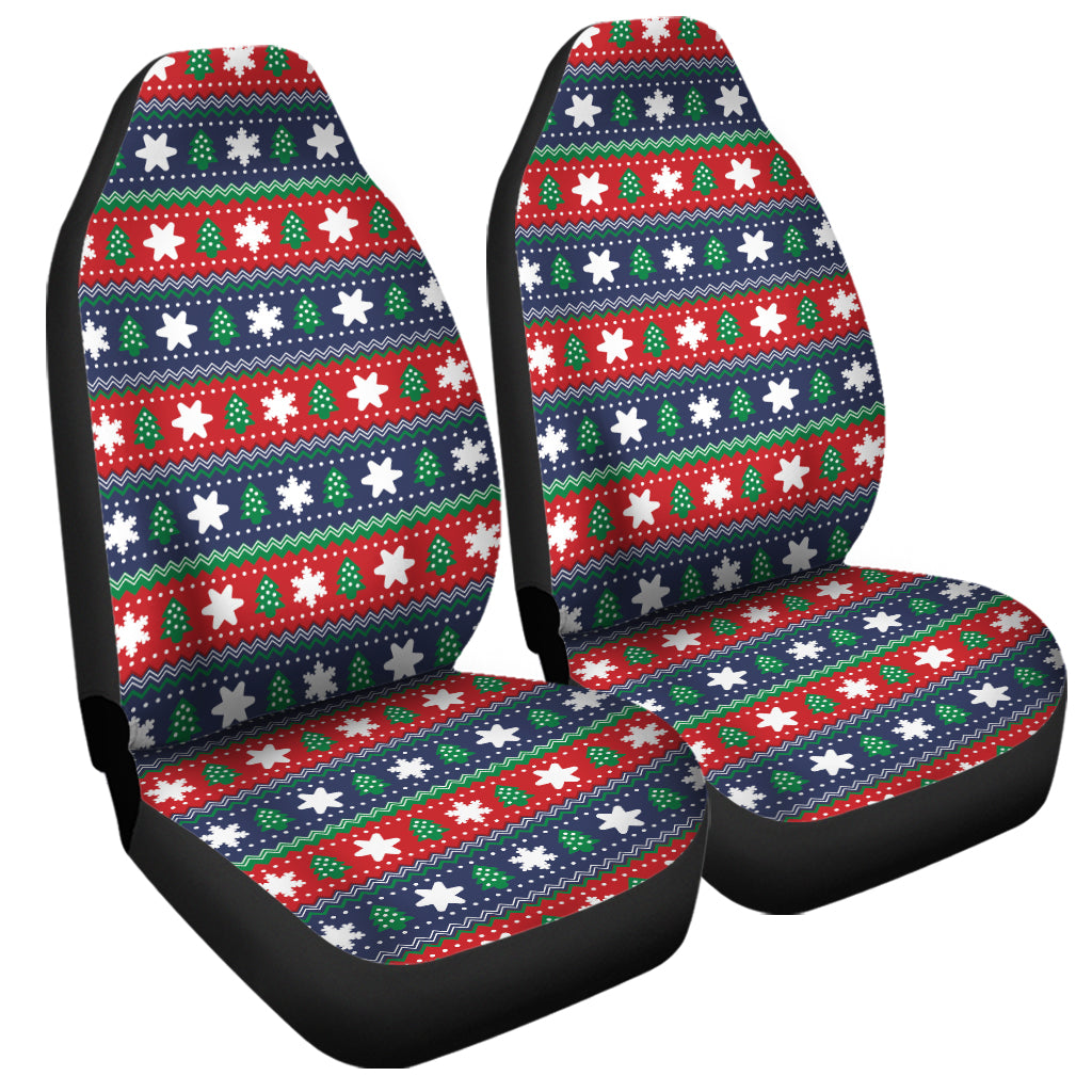 Scandinavian Christmas Pattern Print Universal Fit Car Seat Covers