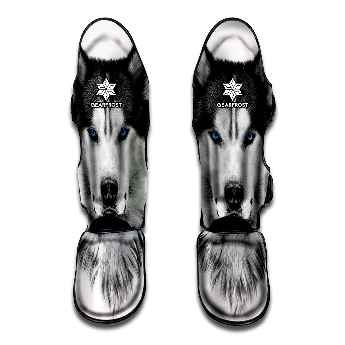 Siberian Husky Portrait Print Muay Thai Shin Guards