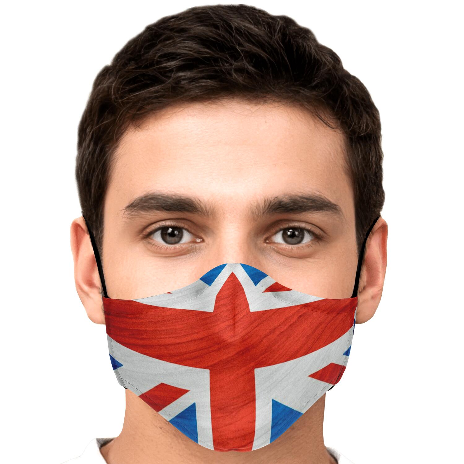 Silky Union Jack British Flag Print Face Mask