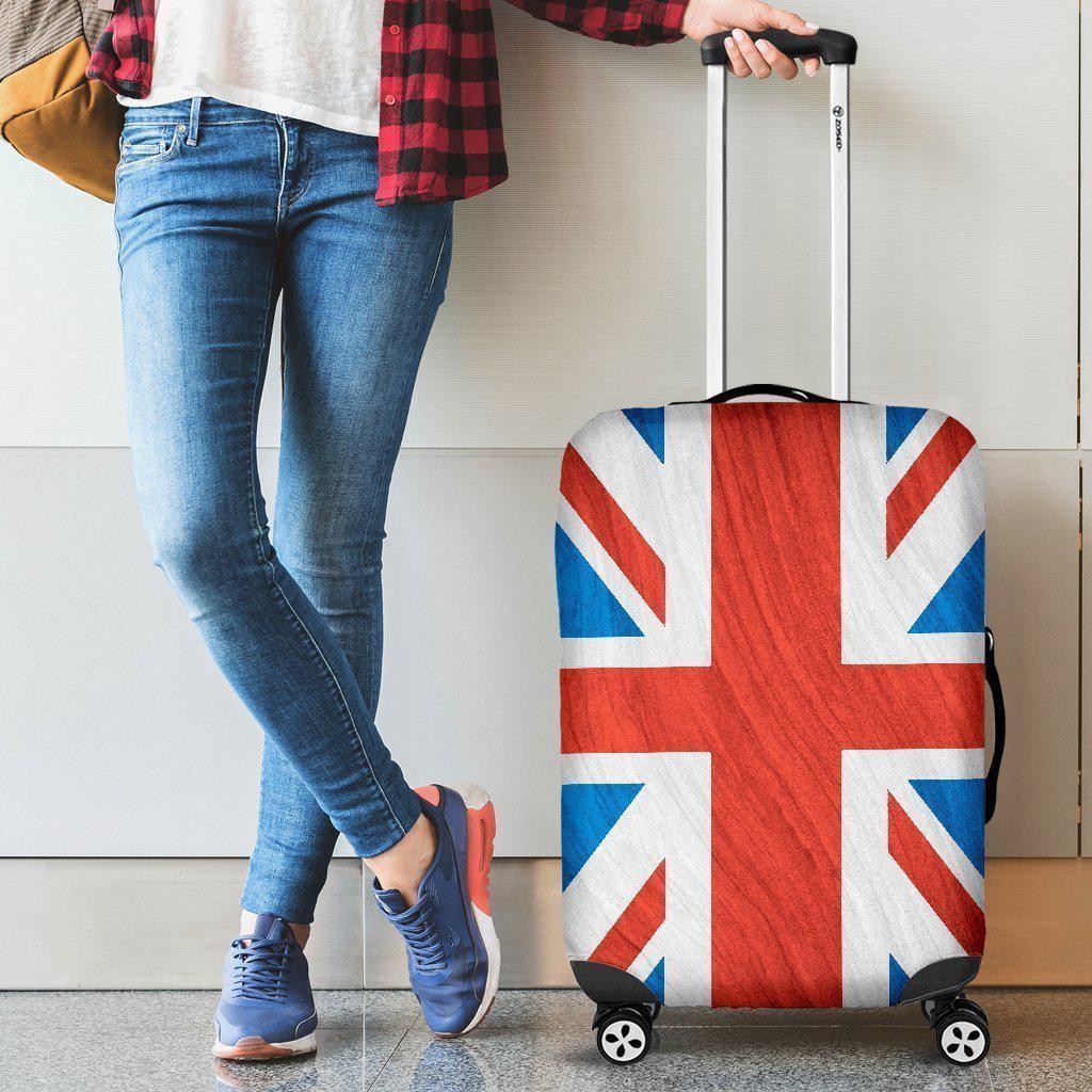 Silky Union Jack British Flag Print Luggage Cover
