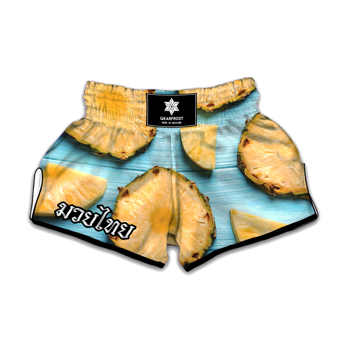 Sliced Pineapple Print Muay Thai Boxing Shorts