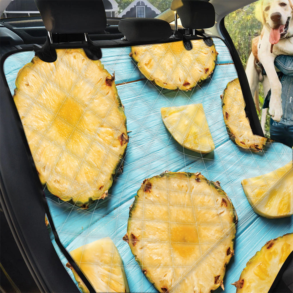 Sliced Pineapple Print Pet Car Back Seat Cover