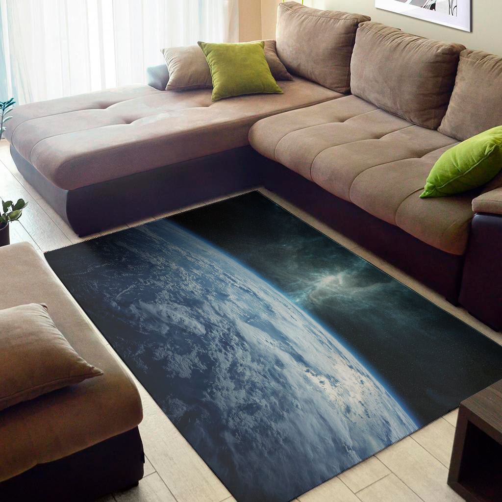 Space And Earth Print Area Rug