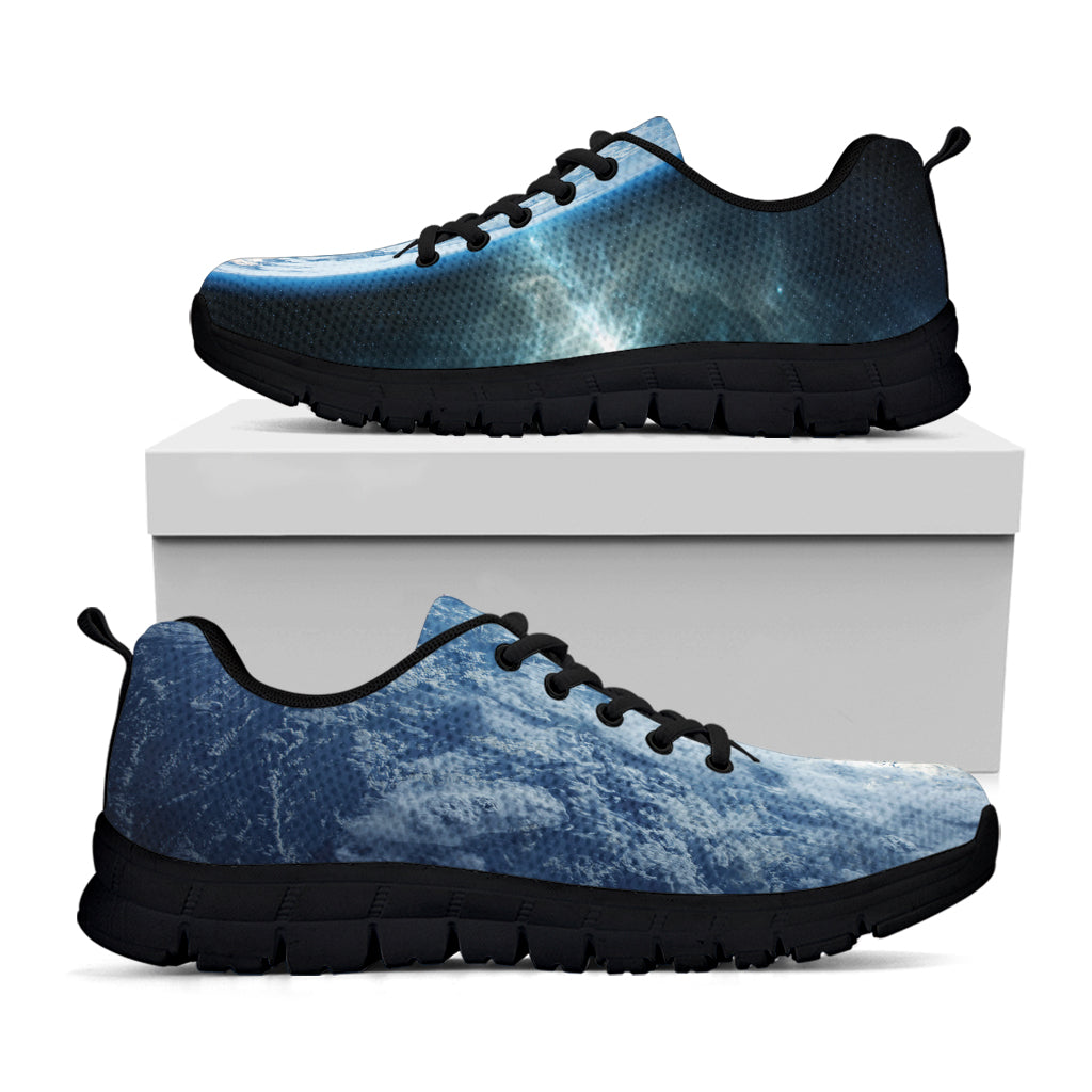 Space And Earth Print Black Sneakers