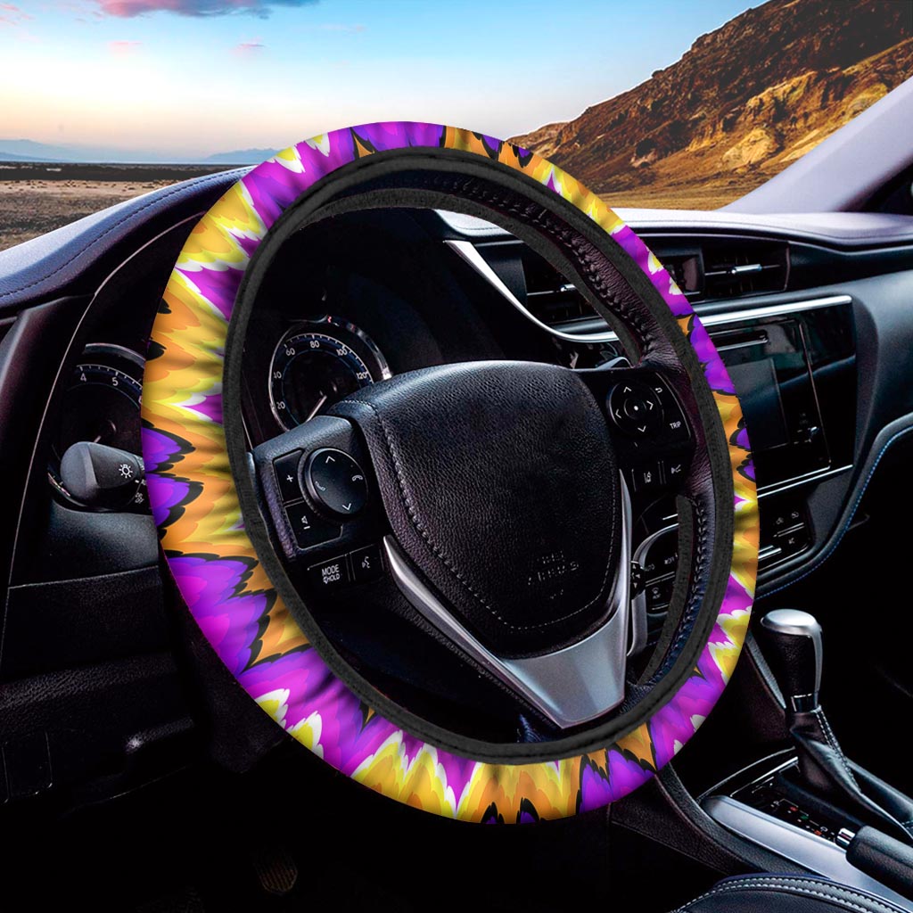 Spiral Expansion Moving Optical Illusion Car Steering Wheel Cover