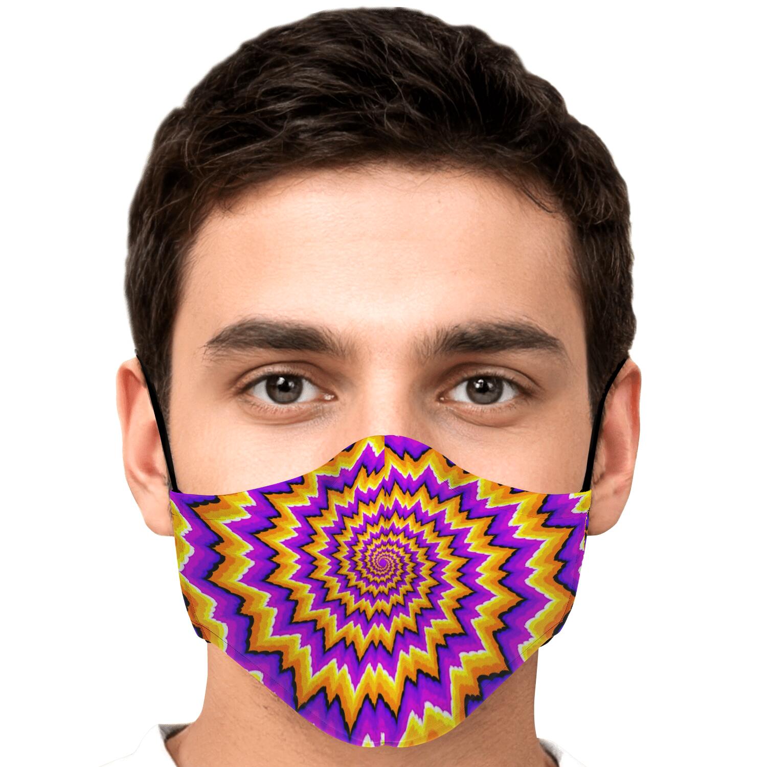 Spiral Expansion Moving Optical Illusion Face Mask