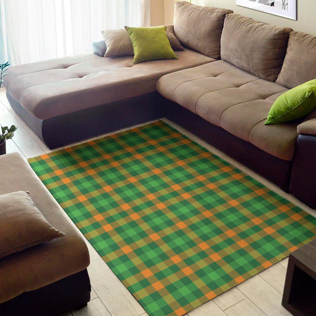 St. Patrick's Day Buffalo Check Print Area Rug