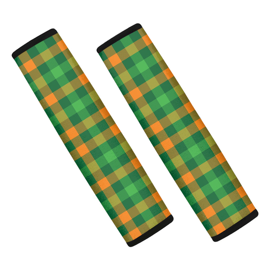 St. Patrick's Day Buffalo Check Print Car Seat Belt Covers