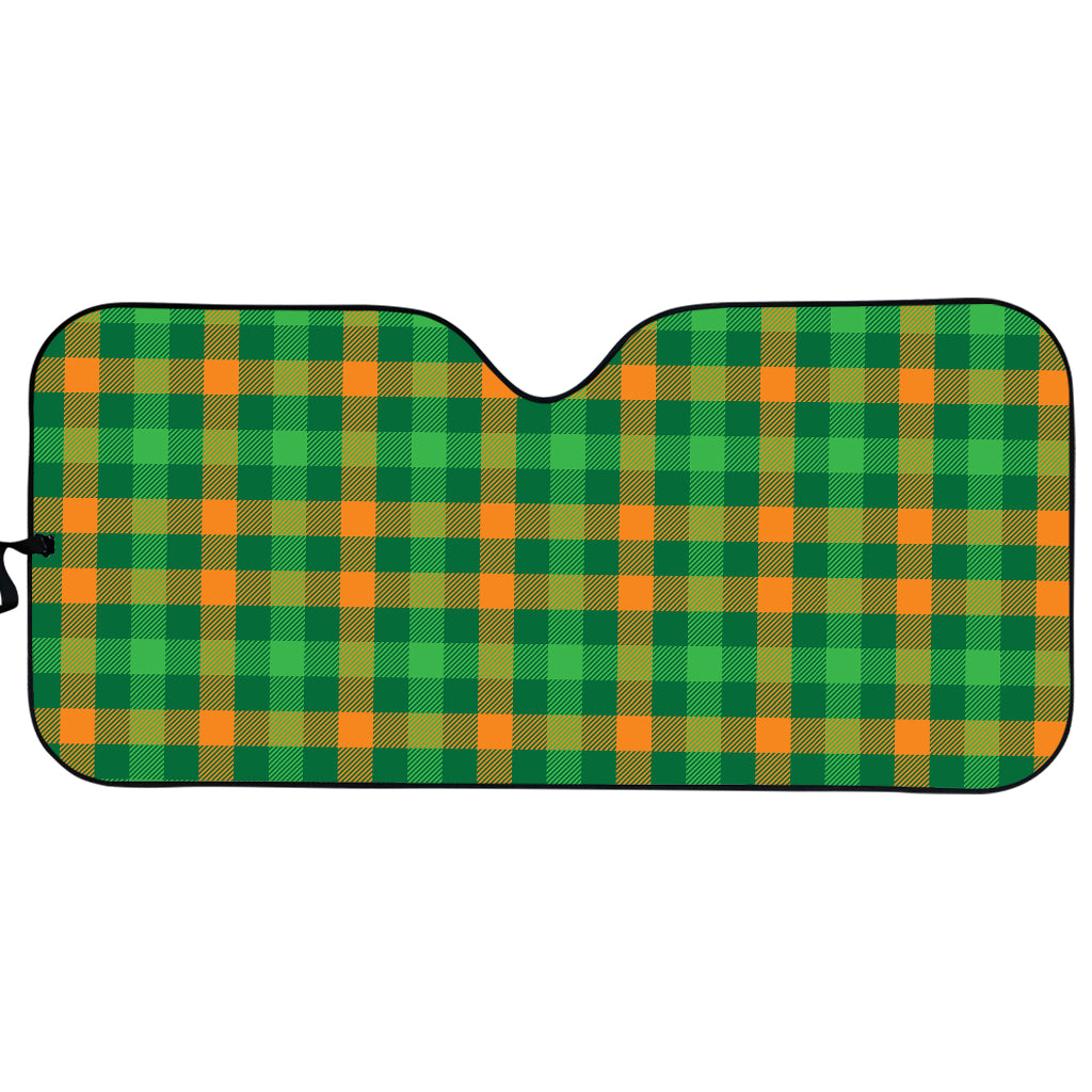 St. Patrick's Day Buffalo Check Print Car Sun Shade