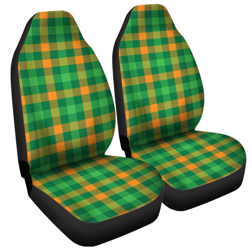 St. Patrick's Day Buffalo Check Print Universal Fit Car Seat Covers