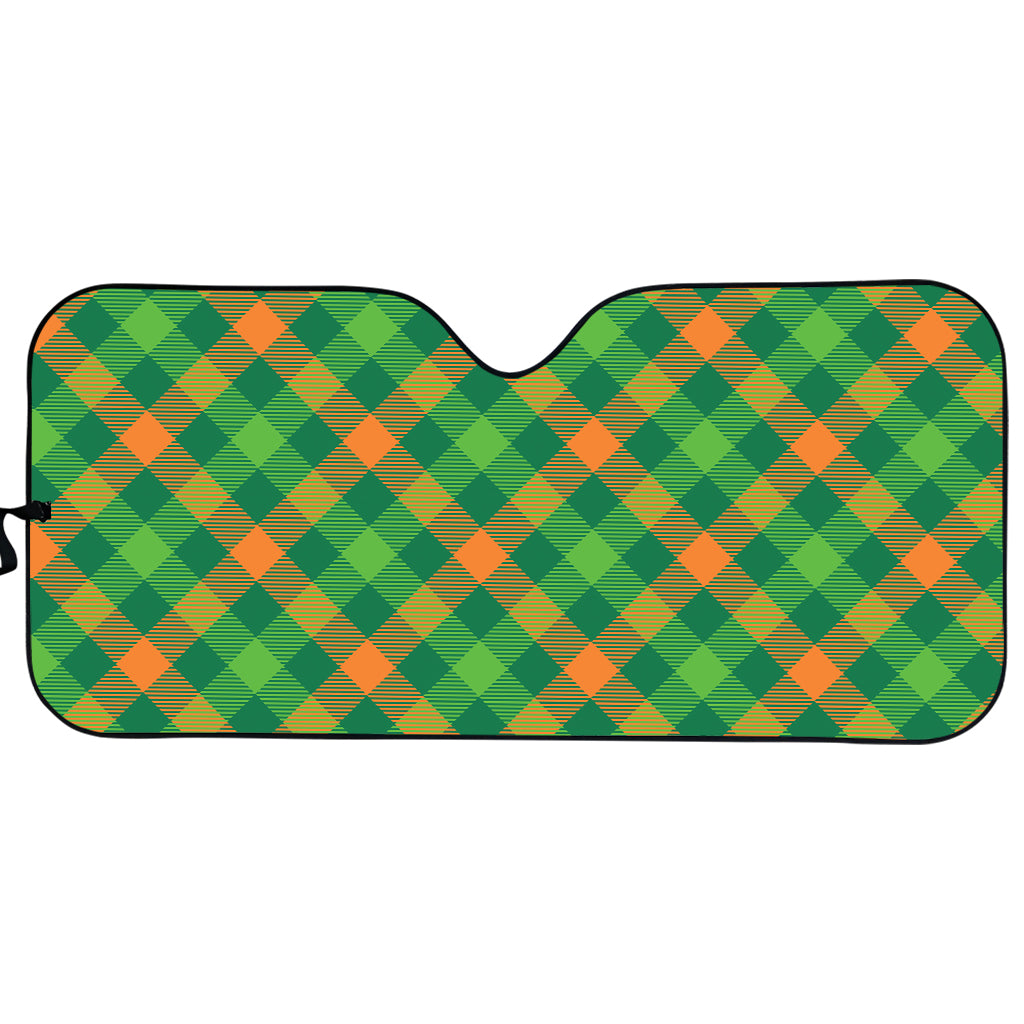 St. Patrick's Day Buffalo Pattern Print Car Sun Shade