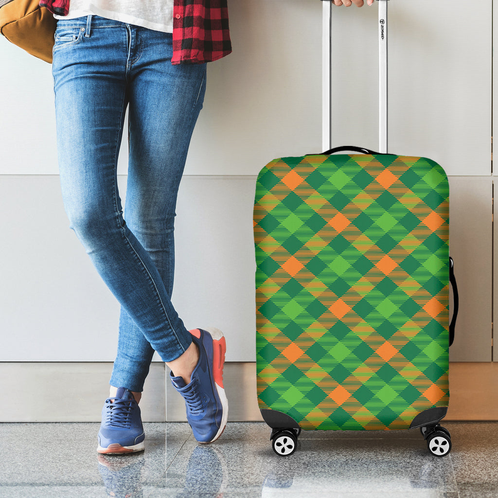 St. Patrick's Day Buffalo Pattern Print Luggage Cover