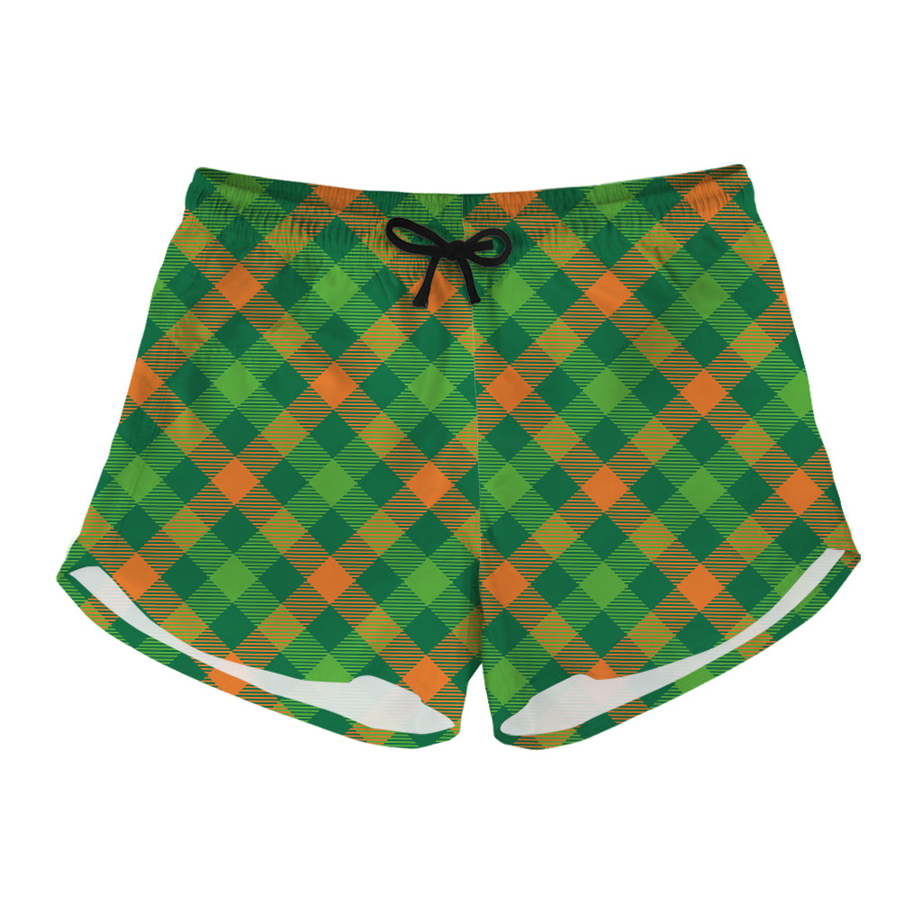 St. Patrick's Day Buffalo Pattern Print Women's Shorts