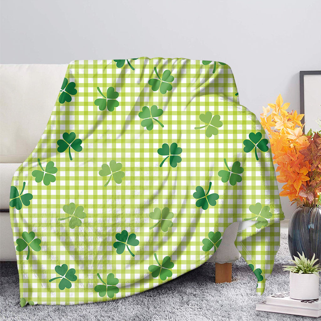 St. Patrick's Day Buffalo Plaid Print Blanket