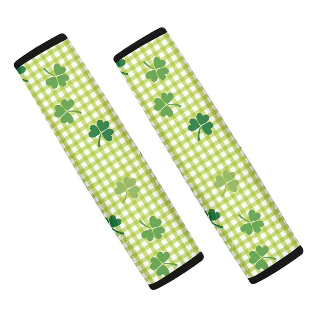 St. Patrick's Day Buffalo Plaid Print Car Seat Belt Covers