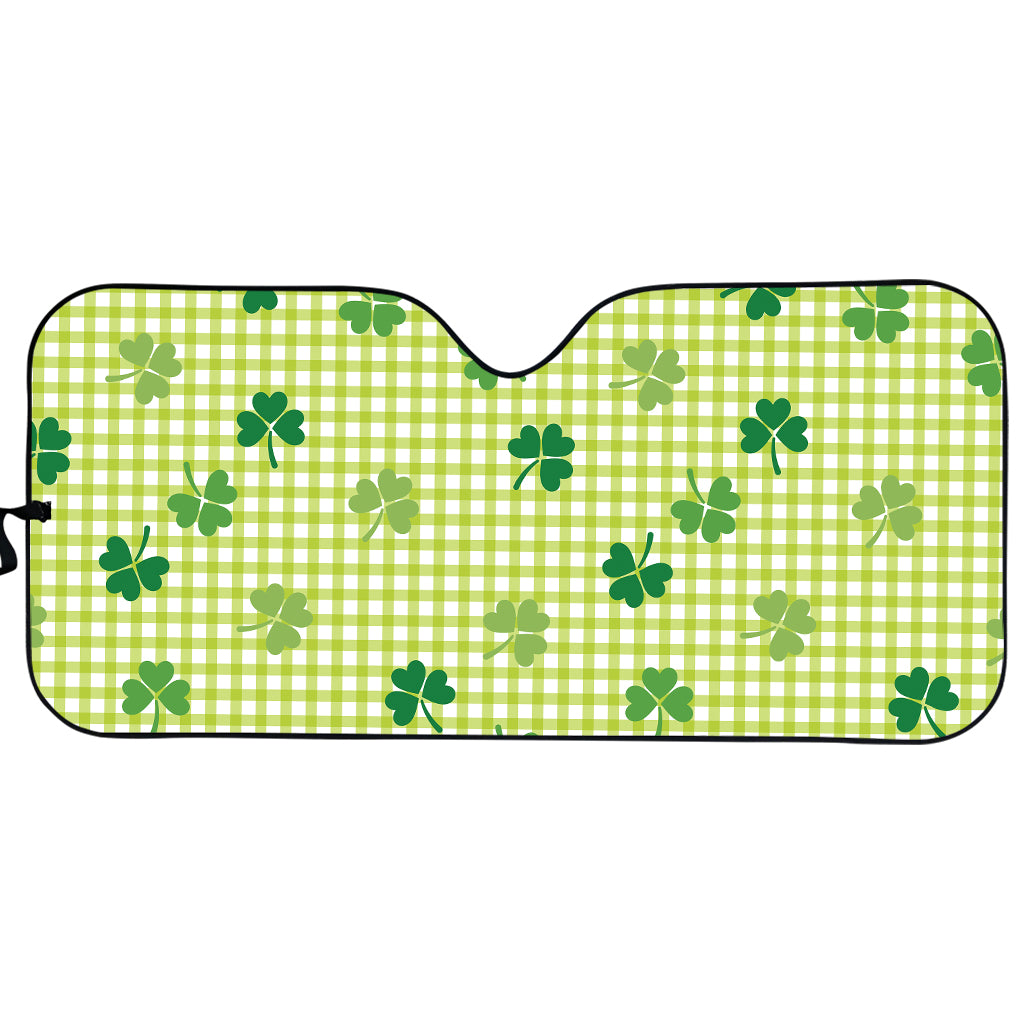 St. Patrick's Day Buffalo Plaid Print Car Sun Shade