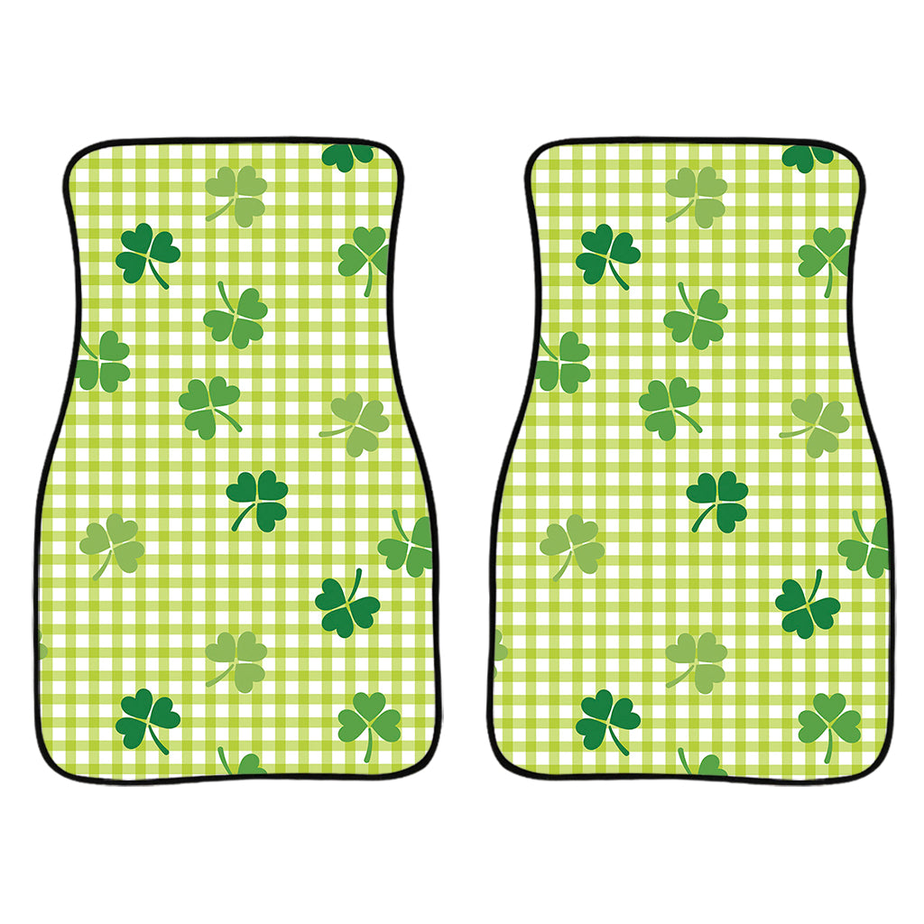 St. Patrick's Day Buffalo Plaid Print Front Car Floor Mats