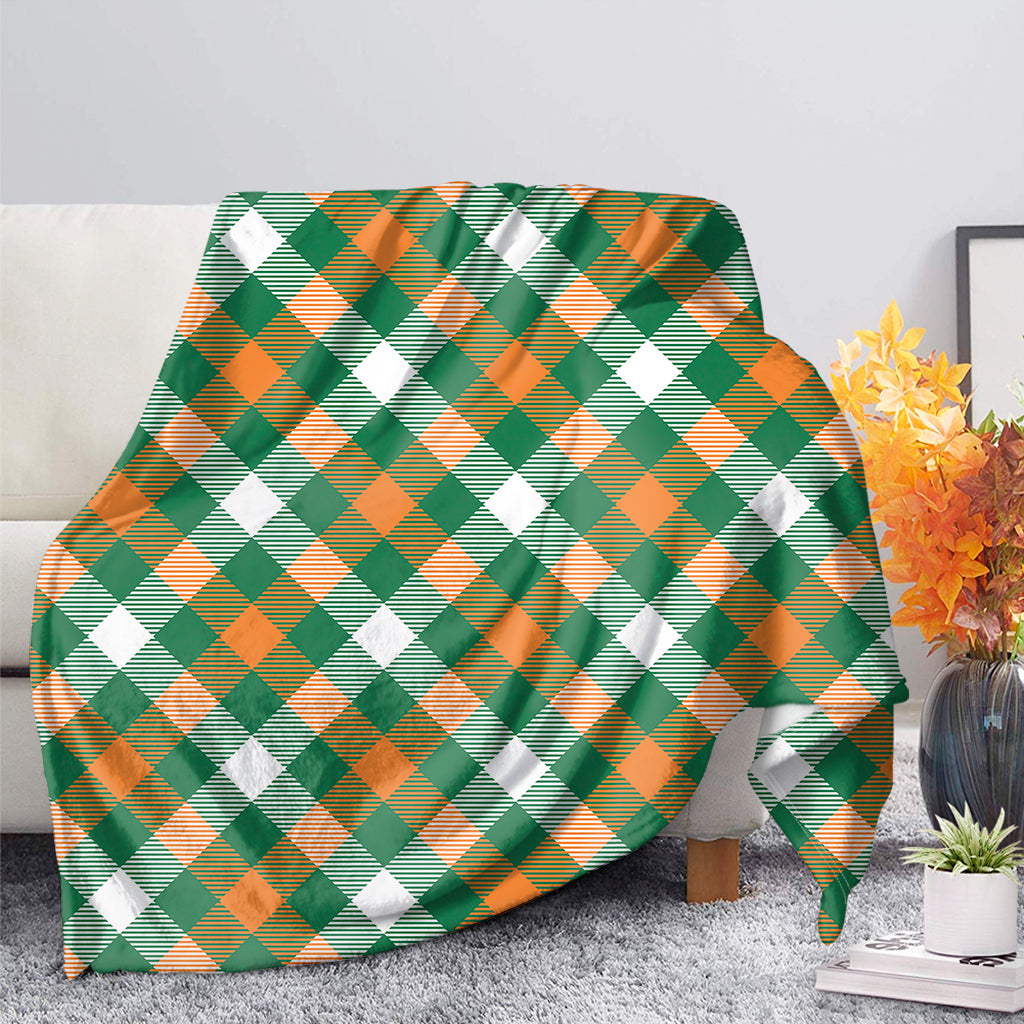 St. Patrick's Day Plaid Pattern Print Blanket