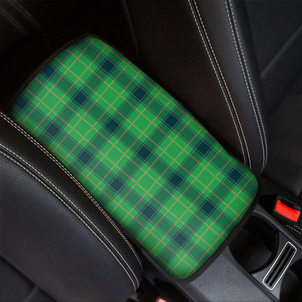 St. Patrick's Day Scottish Plaid Print Car Center Console Cover