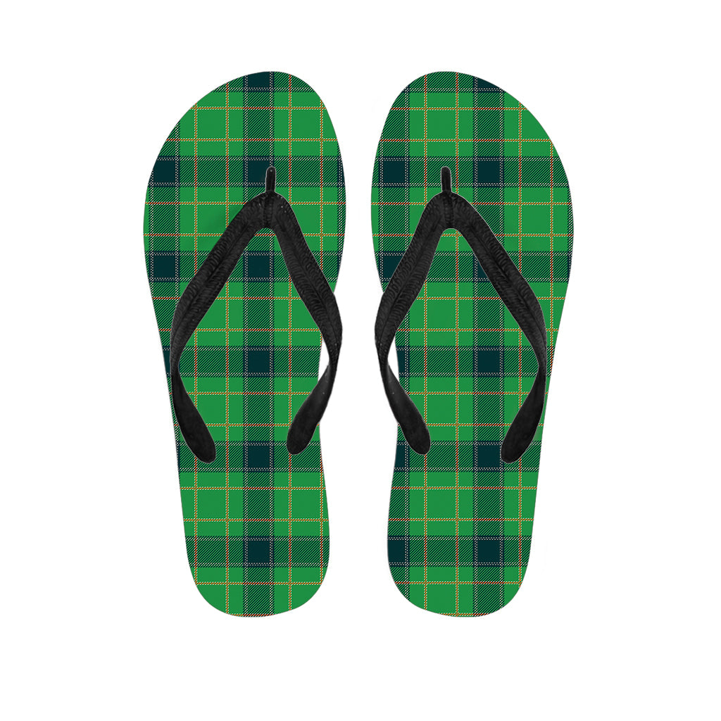 St. Patrick's Day Scottish Plaid Print Flip Flops