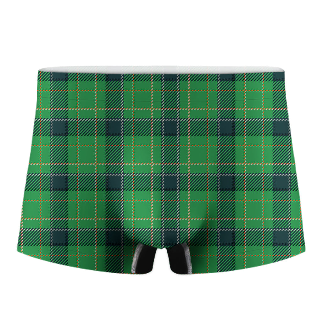 St. Patrick's Day Scottish Plaid Print Men's Boxer Briefs