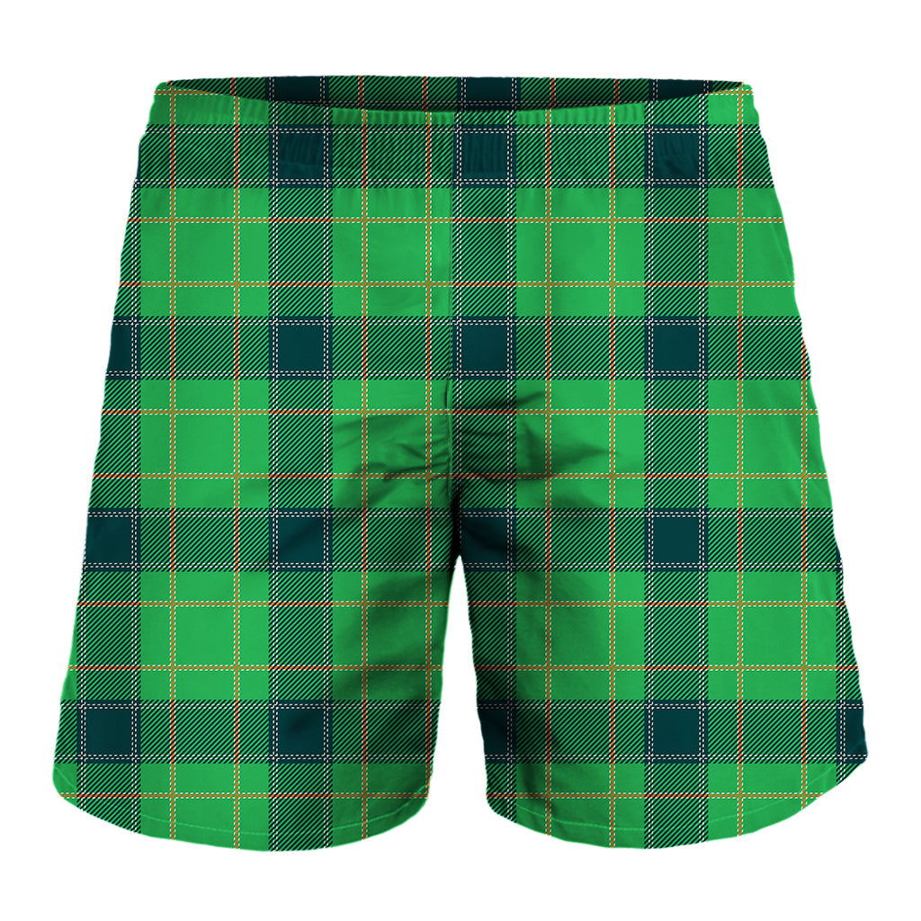 St. Patrick's Day Scottish Plaid Print Men's Shorts